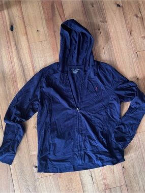 Ralph Lauren Navy Zip-Up Hoodie Women’s L Large Navy